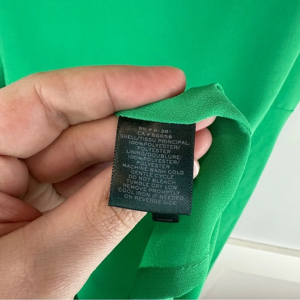NEW Lauren Ralph Lauren Green Drop Waist Short Sleeve Workwear Office Dress 10 - Picture 4 of 5